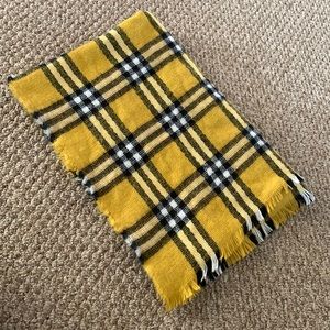 Plaid blanket scarf